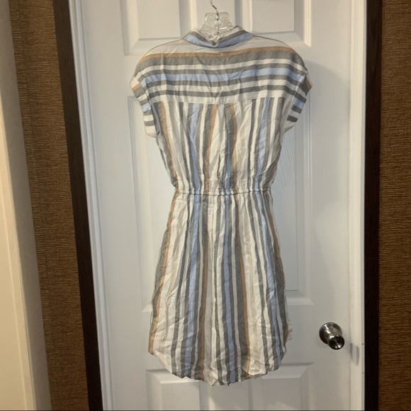 NWT Japna Multicolor Striped Button front Short Sleeve Dress XS - Picture 9 of 11